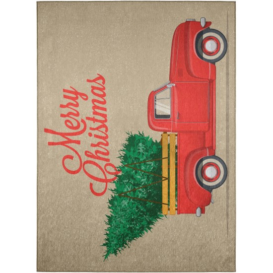 Indoor/Outdoor Wonderland WN4 Putty Washable 3' x 5' Rug