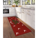 Indoor/Outdoor Wonderland WN6 Red Washable 2'3" x 7'6" Runner Rug