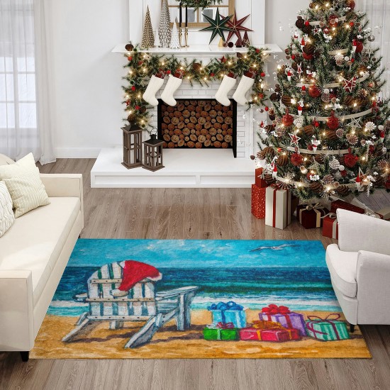 Indoor/Outdoor Wonderland WN9 Ocean Washable 3' x 5' Rug