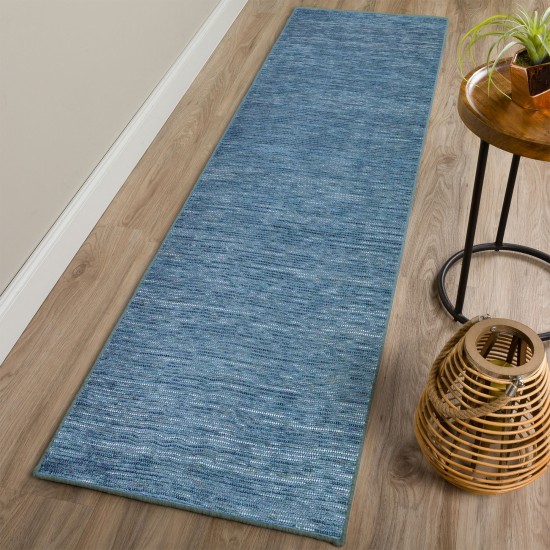 Zion ZN1 Navy 2'3" x 7'6" Runner Rug