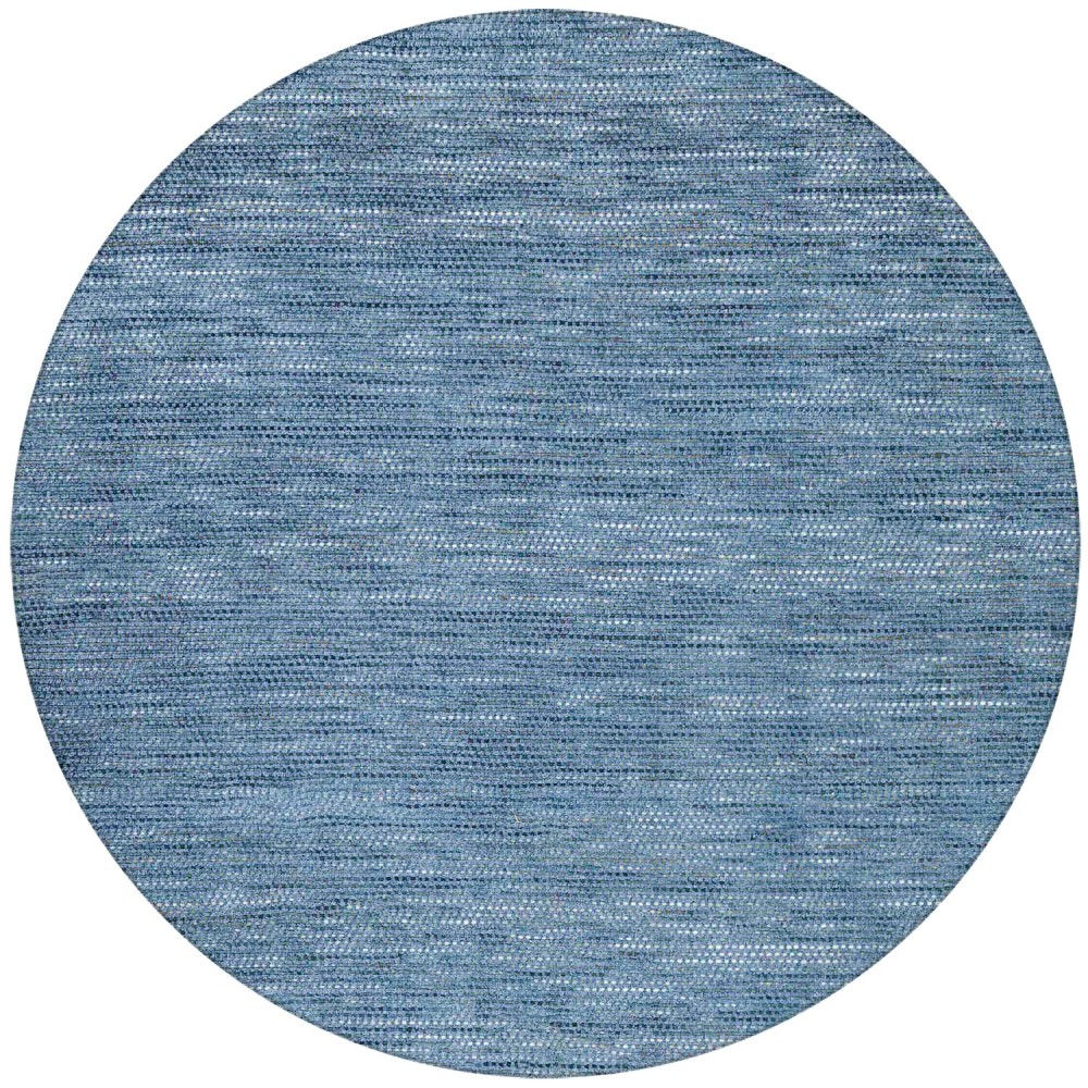 Zion ZN1 Navy 4' x 4' Round Rug