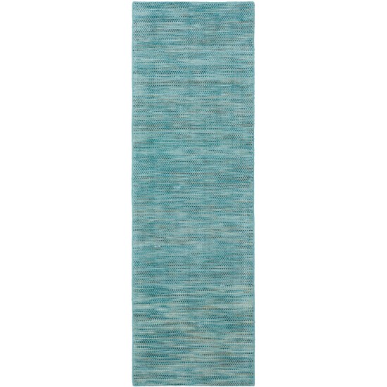 Zion ZN1 Teal 2'3" x 7'6" Runner Rug