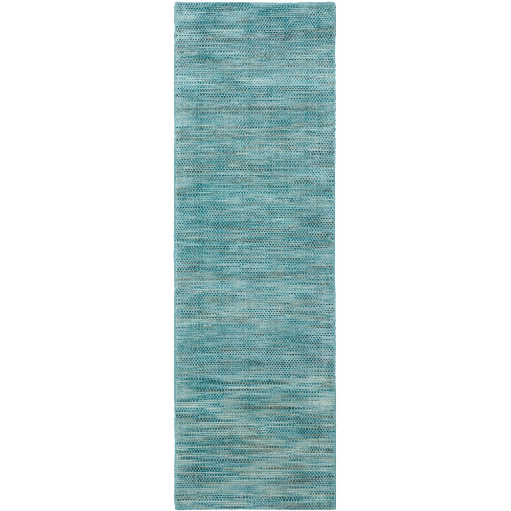 Zion ZN1 Teal 2'3" x 7'6" Runner Rug