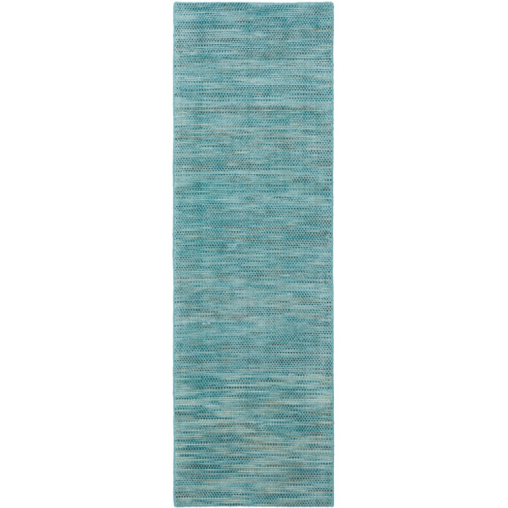 Zion ZN1 Teal 2'6" x 10' Runner Rug