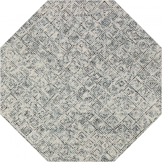 Zoe ZZ1 Charcoal 10' x 10' Octagon Rug