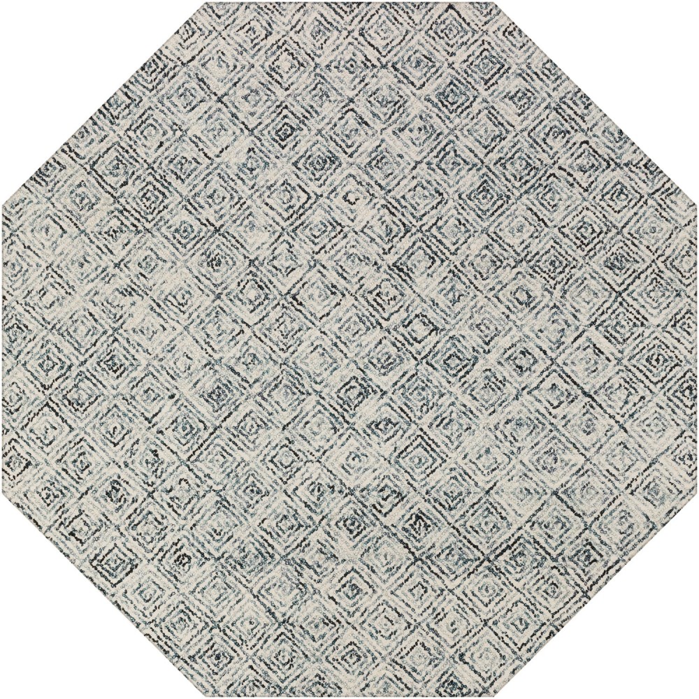 Zoe ZZ1 Charcoal 10' x 10' Octagon Rug