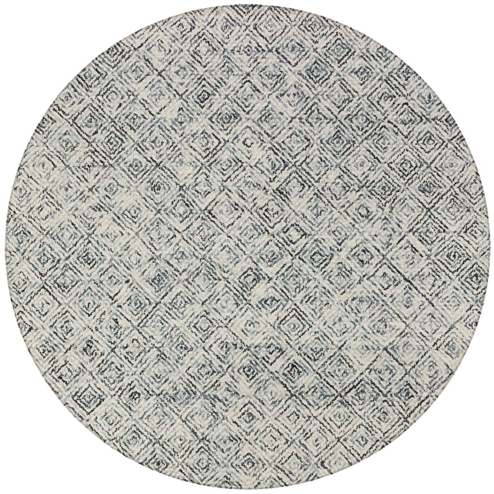 Zoe ZZ1 Charcoal 4' x 4' Round Rug