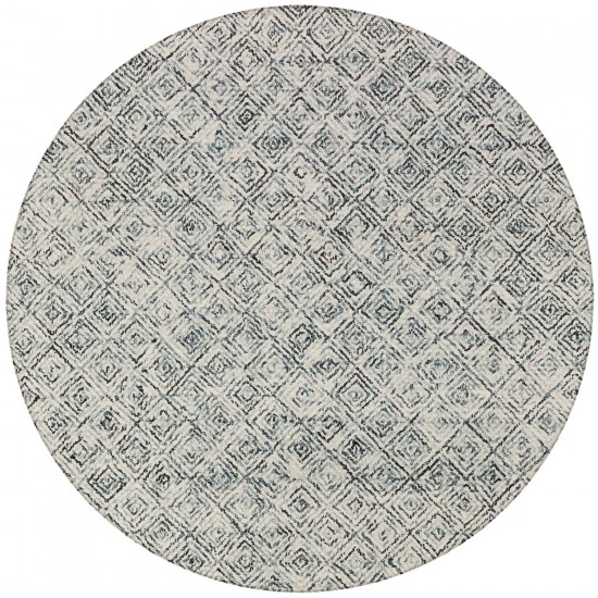 Zoe ZZ1 Charcoal 6' x 6' Round Rug