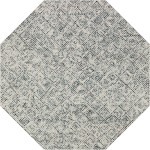 Zoe ZZ1 Charcoal 8' x 8' Octagon Rug