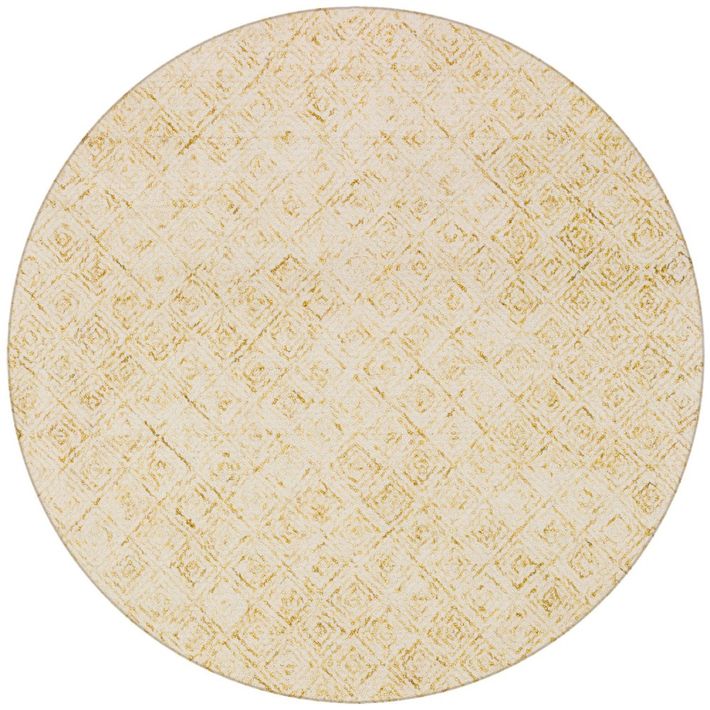 Zoe ZZ1 Gold 10' x 10' Round Rug