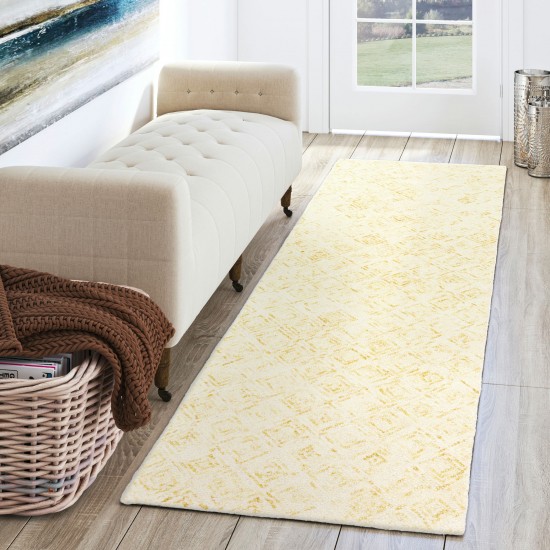 Zoe ZZ1 Gold 2'3" x 7'6" Runner Rug