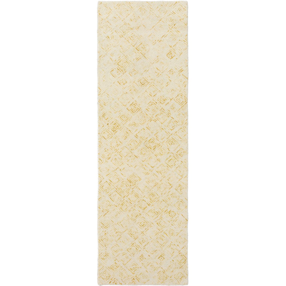 Zoe ZZ1 Gold 2'6" x 16' Runner Rug