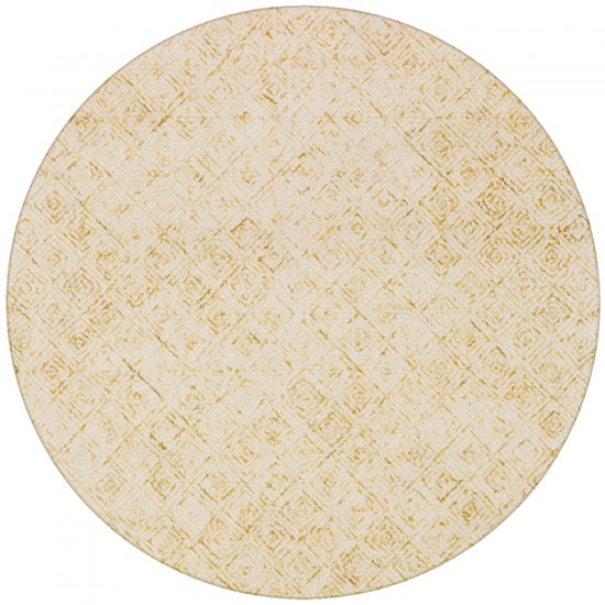 Zoe ZZ1 Gold 4' x 4' Round Rug