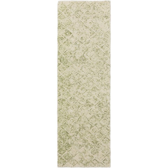 Zoe ZZ1 Lime 2'3" x 7'6" Runner Rug