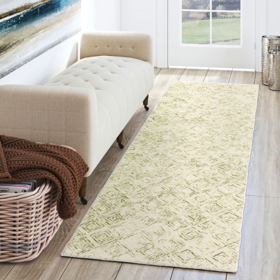 Zoe ZZ1 Lime 2'3" x 7'6" Runner Rug