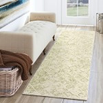 Zoe ZZ1 Lime 2'6" x 16' Runner Rug