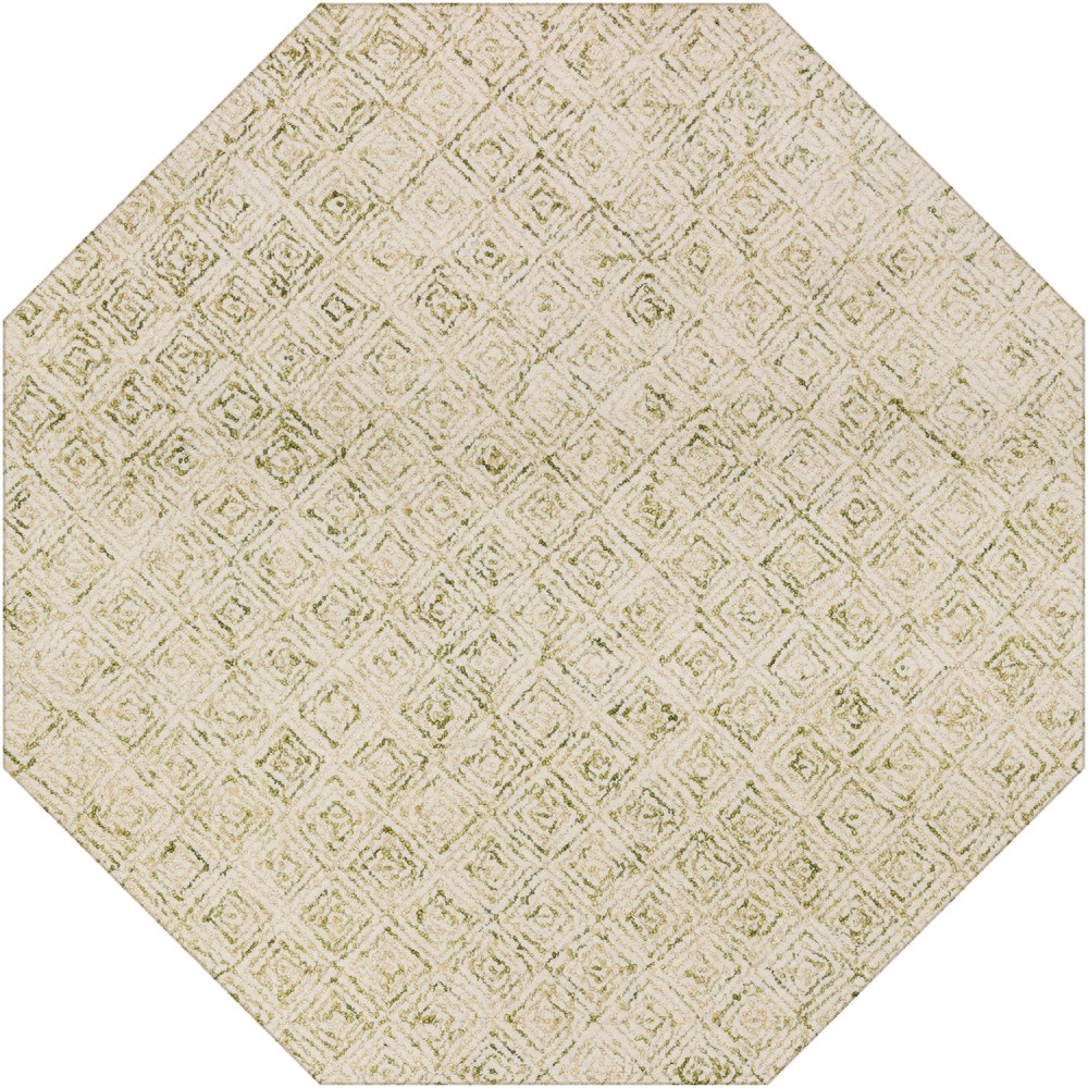 Zoe ZZ1 Lime 4' x 4' Octagon Rug