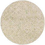 Zoe ZZ1 Lime 4' x 4' Round Rug