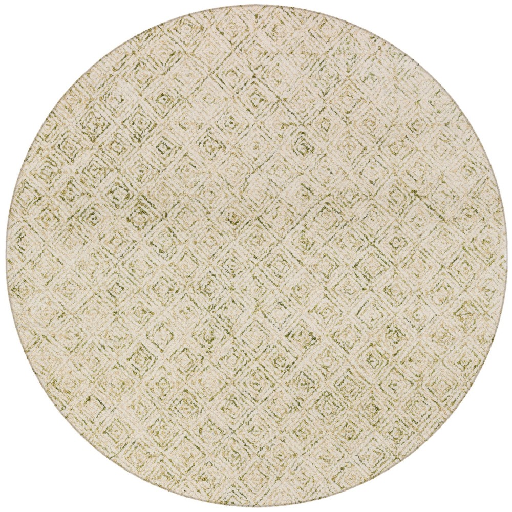 Zoe ZZ1 Lime 4' x 4' Round Rug