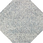 Zoe ZZ1 Navy 4' x 4' Octagon Rug