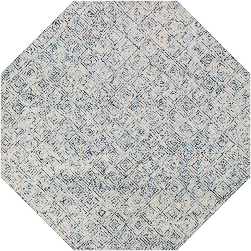 Zoe ZZ1 Navy 4' x 4' Octagon Rug