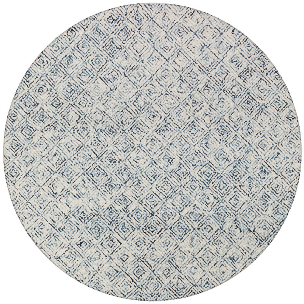 Zoe ZZ1 Navy 4' x 4' Round Rug