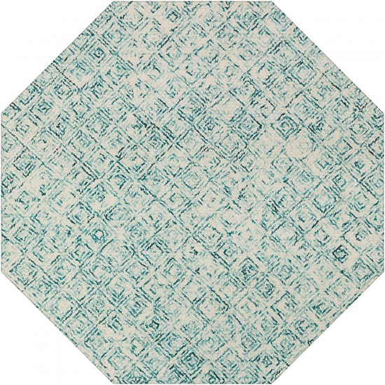 Zoe ZZ1 Teal 10' x 10' Octagon Rug