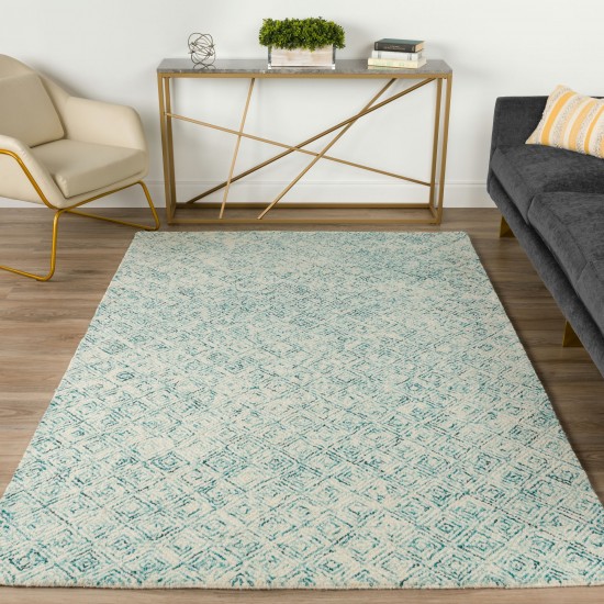 Zoe ZZ1 Teal 10' x 14' Rug