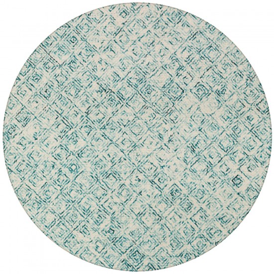 Zoe ZZ1 Teal 10' x 10' Round Rug