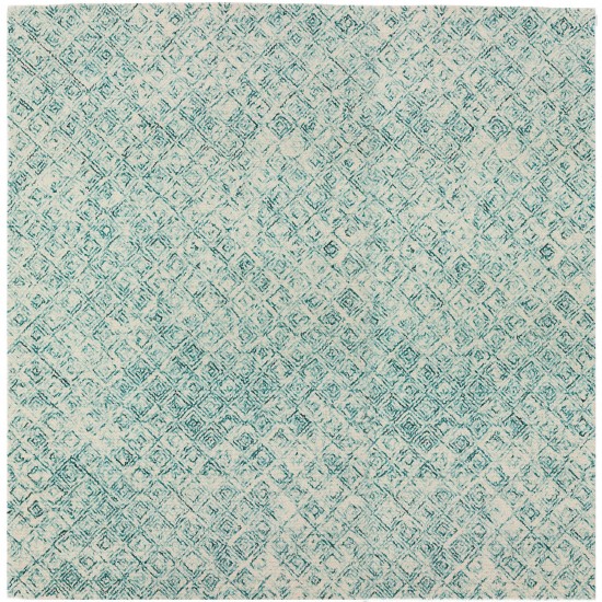 Zoe ZZ1 Teal 10' x 10' Square Rug