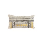 Cushion Cotton ROSHNI w/ Yellow Embroidery 14x25"
