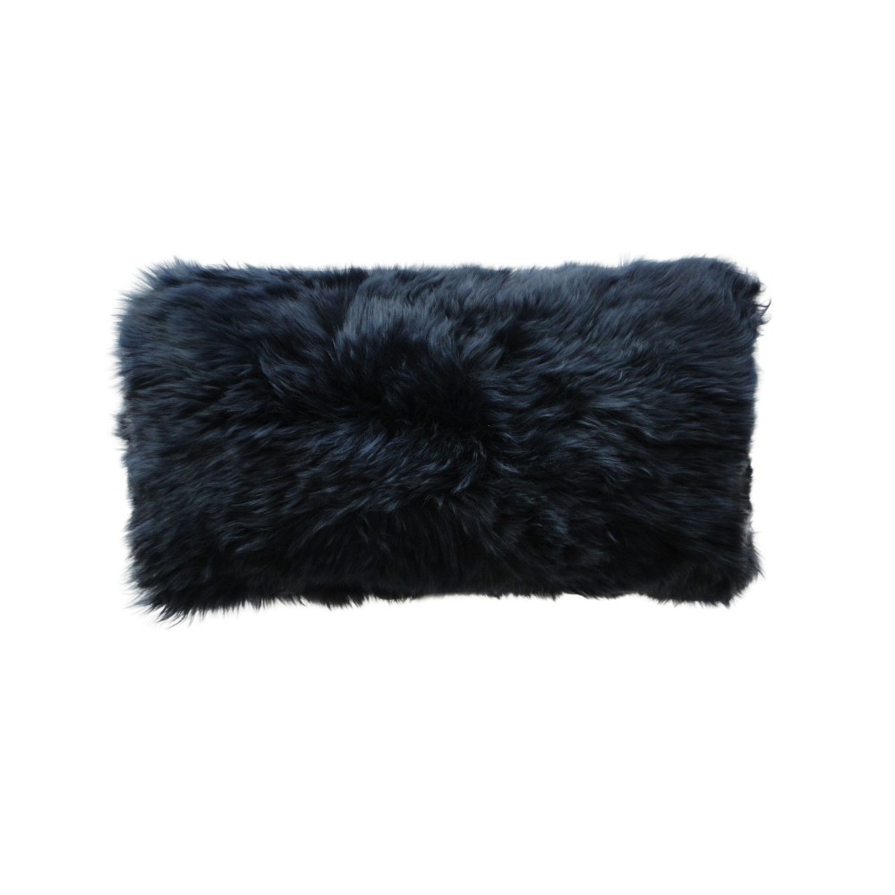 Cushion Longwool 11x22" Flax DARK NAVY