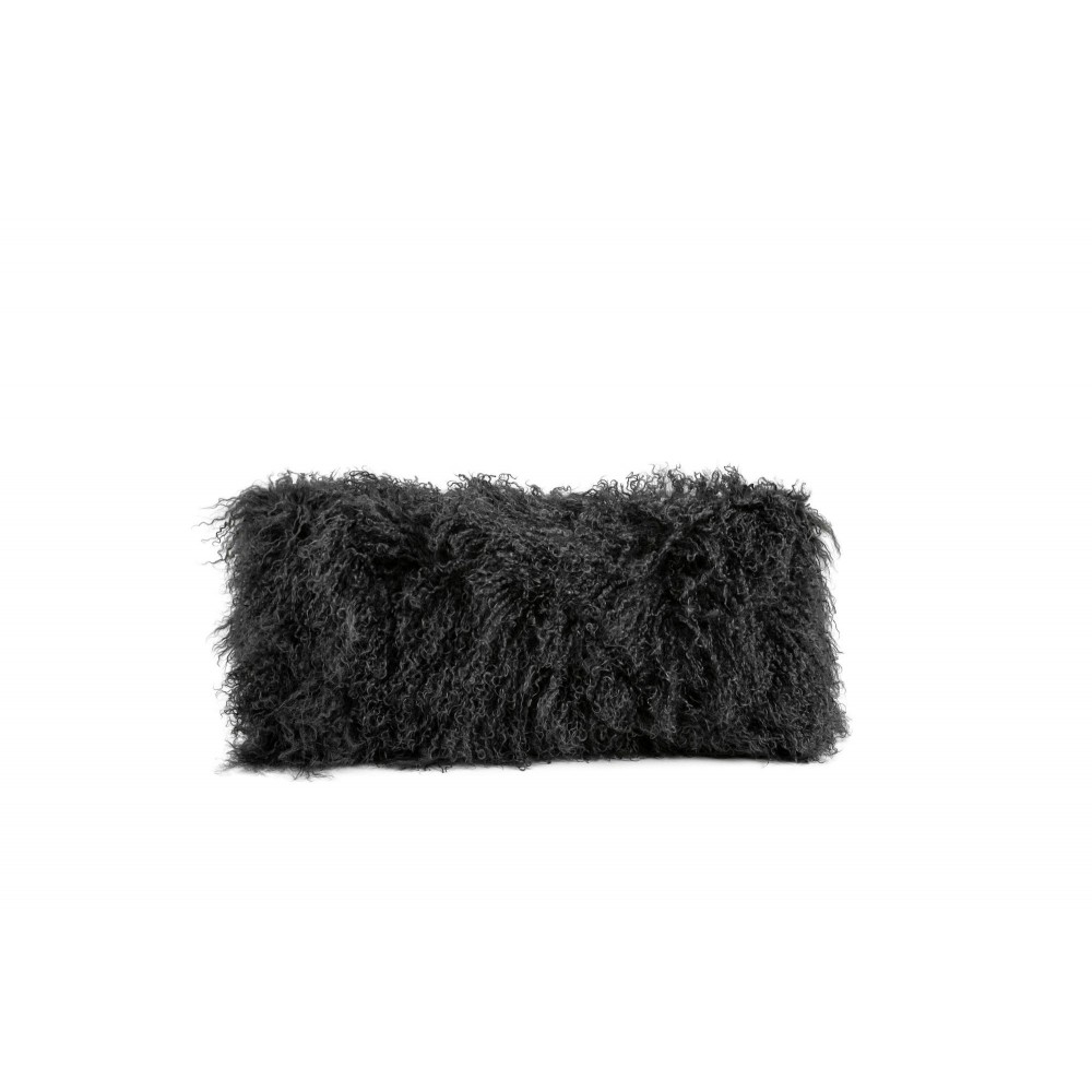 Cushion Longwool Tibetan 11x22" CHARCOAL