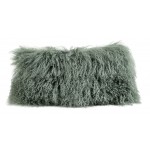 Cushion Longwool Tibetan 11x22" EVERGREEN