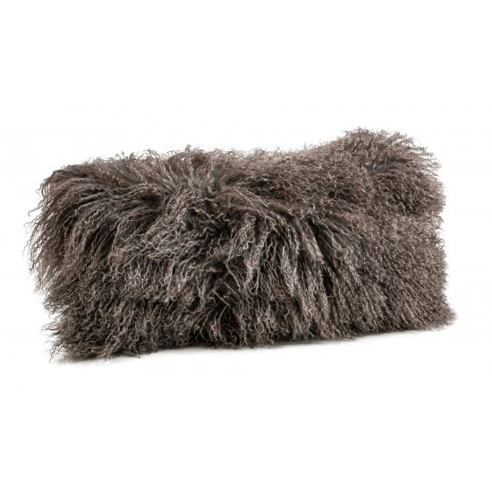 Cushion Longwool Tibetan 11x22" PORTABELLA