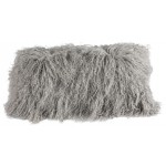 Cushion Longwool Tibetan 11x22" SILVER