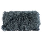 Cushion Longwool Tibetan 11x22" SLATE