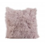 Cushion Longwool Tibetan 20" POWDER PURPLE