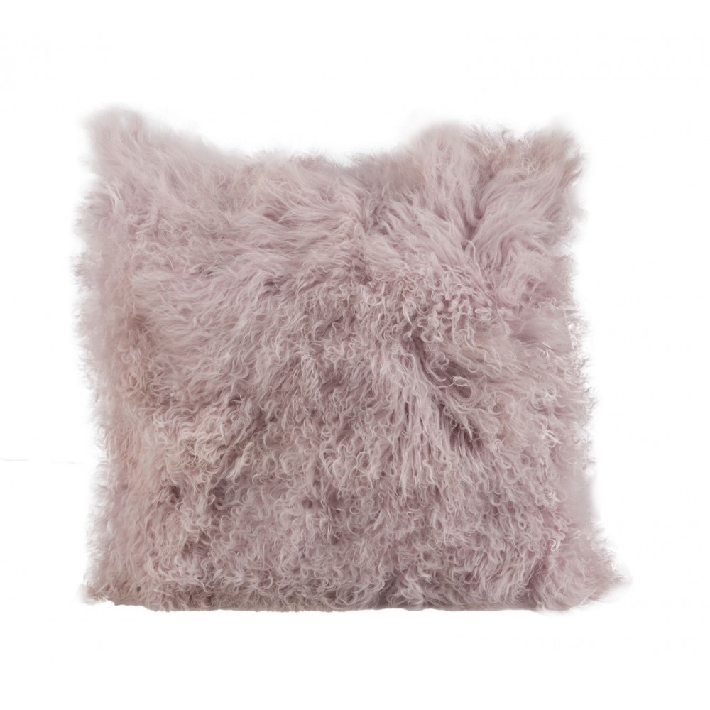 Cushion Longwool Tibetan 20" POWDER PURPLE