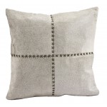 Cushion Cowhide GISELLE 20" Olive