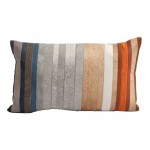 Cushion Cowhide Multi Stripe 12x20"