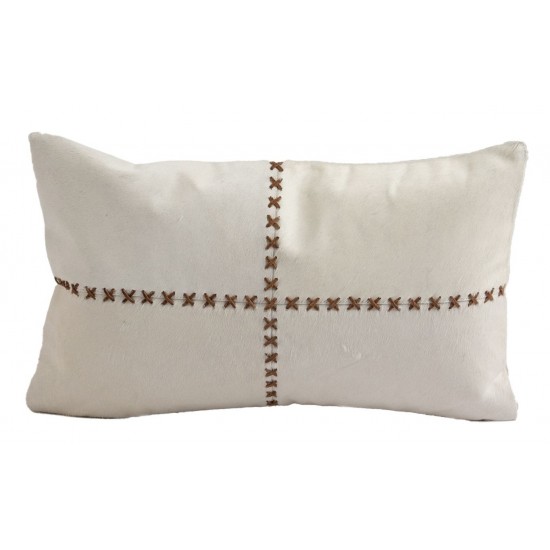 Cushion Cowhide GISELLE 12X20 Brown