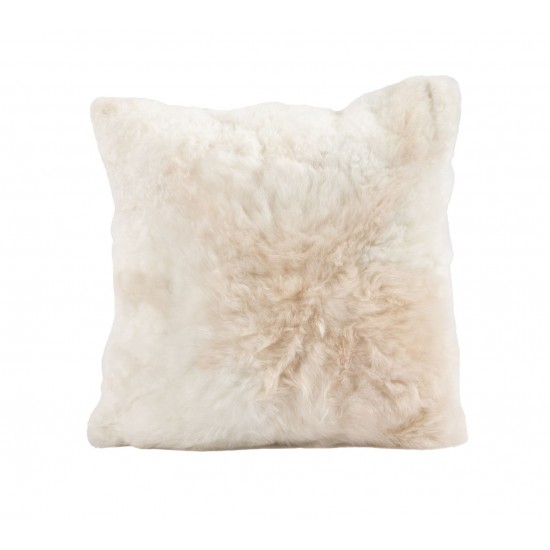 Cushion Alpaca Huacaya 20" Ivory