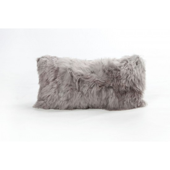 Cushion Alpaca 11x22" COOL GREY