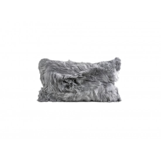 Cushion Alpaca / Woven Alpaca Back 13x24" Glacier