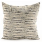 Cushion Linen/Silk GIBSON Square 20" Cream Black