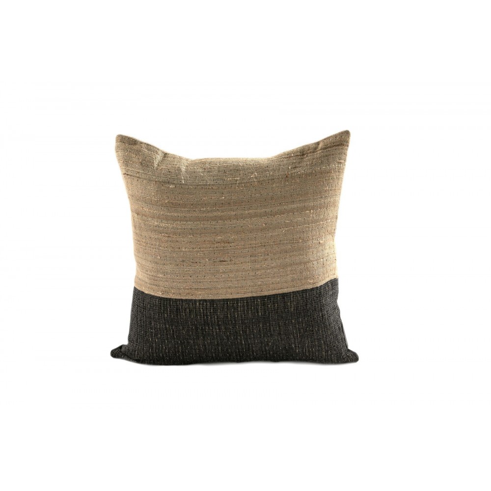 Cushion Wool/Silk NAMIB Square 20" Beige Grey Black