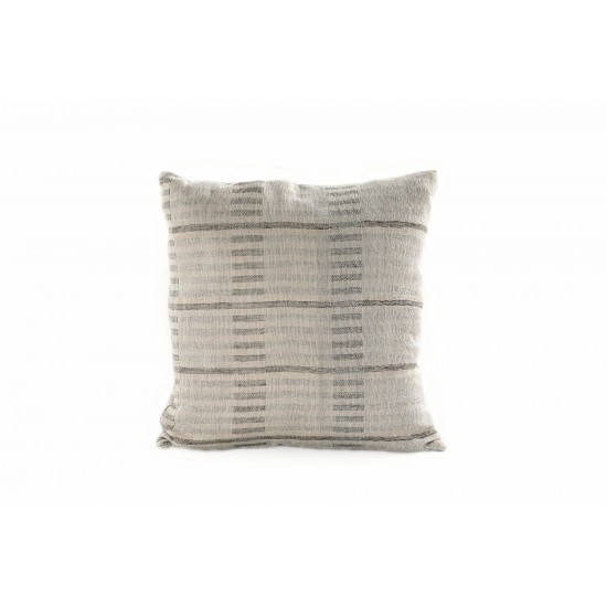 Cushion Linen/Silk MOJAVE Square 20" White Black