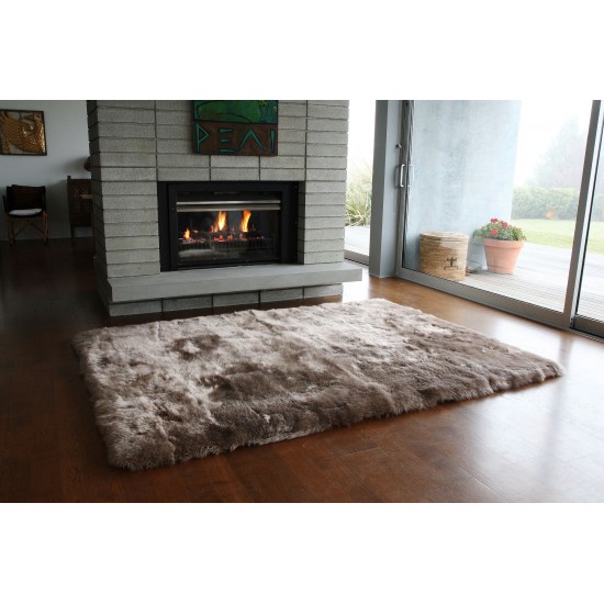 Design Rug Longwool 4x6' TAUPE