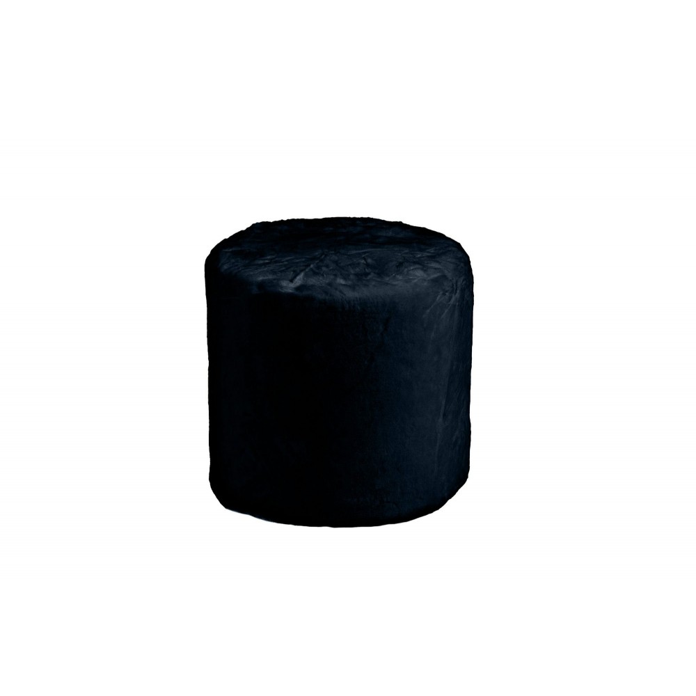 Furniture Stump 42x42cm Leather Dark Navy